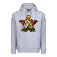 Heather Grey christmas baby jesus oh holly night Premium Hoodie - RanaPortraitStore