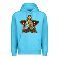 Ocean Blue christmas baby jesus oh holly night Premium Hoodie - RanaPortraitStore
