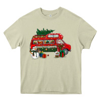 Mossy christmas santa claus with retro van Heavy Core Tee - BundleAndBundleShop