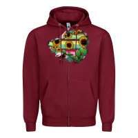 Burgundy Colima State Of Mexico Map Zipper Hoodie - RanaPortraitStore