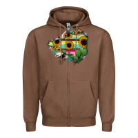 Chestnut Colima State Of Mexico Map Zipper Hoodie - RanaPortraitStore