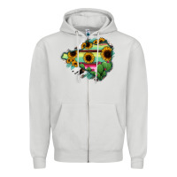 Dove Grey Colima State Of Mexico Map Zipper Hoodie - RanaPortraitStore
