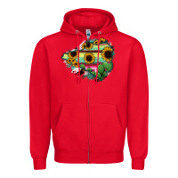 Red Colima State Of Mexico Map Zipper Hoodie - RanaPortraitStore