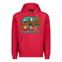 Cardinal camping life caravan and gnome Premium Hoodie - BarkalooDesign