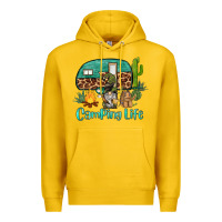 Lemon camping life caravan and gnome Premium Hoodie - BarkalooDesign