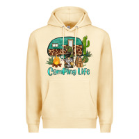 Pina Colada camping life caravan and gnome Premium Hoodie - BarkalooDesign