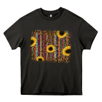 Asphalt sunflowers serape leopard Heavy Core Tee - RanaPortraitStore