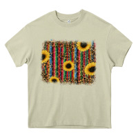 Mossy sunflowers serape leopard Heavy Core Tee - RanaPortraitStore