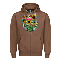 Chestnut Durango State Of Mexico Map Zipper Hoodie - RanaPortraitStore