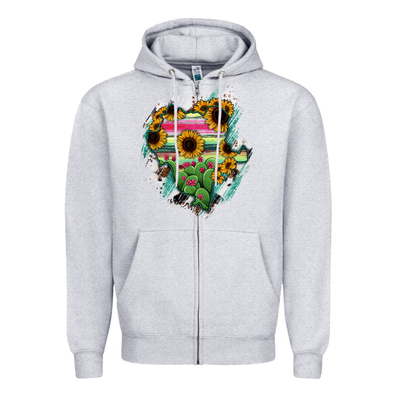 Durango State Of Mexico Map Zipper Hoodie by RanaPortraitStore | Teevron