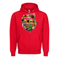 Red Durango State Of Mexico Map Zipper Hoodie - RanaPortraitStore