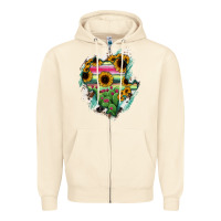 Sandshell Durango State Of Mexico Map Zipper Hoodie - RanaPortraitStore