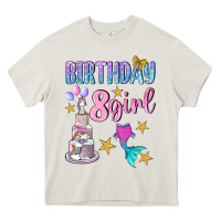 Cream birthday girl 8 Heavy Core Tee - BundleAndBundleShop