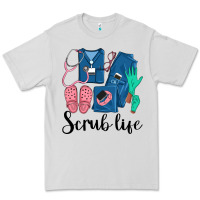 Dove Grey Scrub Life Nurse Premium Tee - LillyAllenDesigns