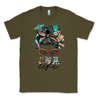 Army Green nurse cna life messy bun Classic Tee - BarkalooDesign