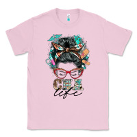Bubblegum Pink nurse cna life messy bun Classic Tee - BarkalooDesign
