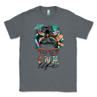 Charcoal Heather nurse cna life messy bun Classic Tee - BarkalooDesign
