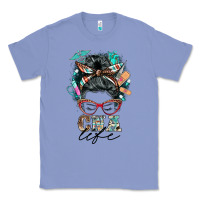 Colony Blue nurse cna life messy bun Classic Tee - BarkalooDesign