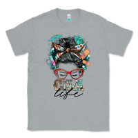 Heather Grey nurse cna life messy bun Classic Tee - BarkalooDesign