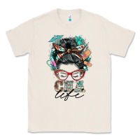 Natural nurse cna life messy bun Classic Tee - BarkalooDesign