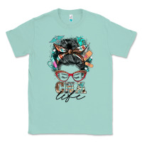 Seafoam nurse cna life messy bun Classic Tee - BarkalooDesign