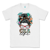 White nurse cna life messy bun Classic Tee - BarkalooDesign