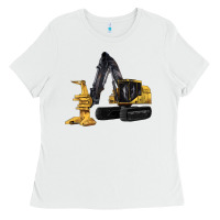 White Feller Buncher Ladies Tee - LillyAllenDesigns