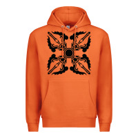 Carrot trippy psychedelic rave sacred geometry Premium Hoodie - DesigneFamous