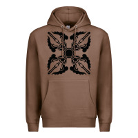 Chestnut trippy psychedelic rave sacred geometry Premium Hoodie - DesigneFamous