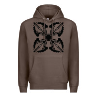 Coffee trippy psychedelic rave sacred geometry Premium Hoodie - DesigneFamous