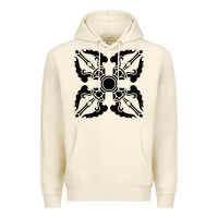 Sandshell trippy psychedelic rave sacred geometry Premium Hoodie - DesigneFamous