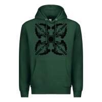 Sports Green trippy psychedelic rave sacred geometry Premium Hoodie - DesigneFamous