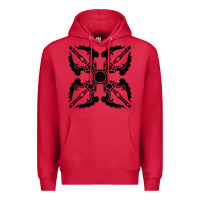 Cardinal trippy psychedelic rave sacred geometry Premium Hoodie - DesigneFamous