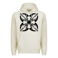 Oatmeal Heather trippy psychedelic rave sacred geometry Premium Hoodie - DesigneFamous