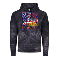 Cloud Black 4th of july  louisiana map Vintage Hoodie - BarkalooDesign