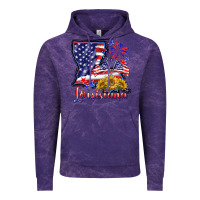 Cloud Purple 4th of july  louisiana map Vintage Hoodie - BarkalooDesign