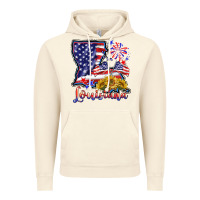 Vintage Artic 4th of july  louisiana map Vintage Hoodie - BarkalooDesign