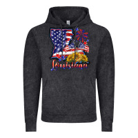 Vintage Black 4th of july  louisiana map Vintage Hoodie - BarkalooDesign