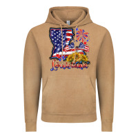 Vintage Camel 4th of july  louisiana map Vintage Hoodie - BarkalooDesign