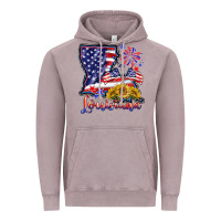 Vintage Zinc 4th of july  louisiana map Vintage Hoodie - BarkalooDesign