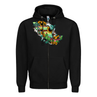 Black Mexico Map Zipper Hoodie - RanaPortraitStore