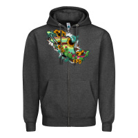 Charcoal Heather Mexico Map Zipper Hoodie - RanaPortraitStore