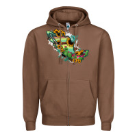 Chestnut Mexico Map Zipper Hoodie - RanaPortraitStore
