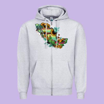 Mexico Map Zipper Hoodie Designed By Ranaportraitstore