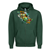 Sports Green Mexico Map Zipper Hoodie - RanaPortraitStore