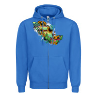True Royal Mexico Map Zipper Hoodie - RanaPortraitStore