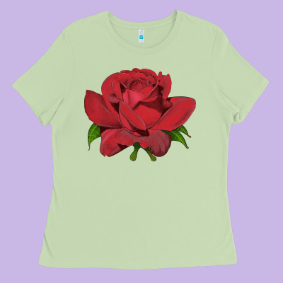 Oklahoma Rose Illustrations Ladies Tee Designed By Lillyallendesigns