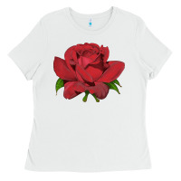 White Oklahoma Rose Illustrations Ladies Tee - LillyAllenDesigns