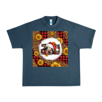 Midnight Navy joy christmas cow Urban Heavy Tee - LillyAllenDesigns
