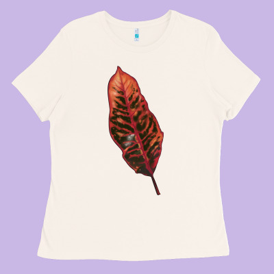Croton Leaf Ladies Tee Designed By Lillyallendesigns